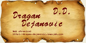 Dragan Dejanović vizit kartica